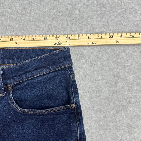 Mott & Bow Slim Grand Straight Jeans Men W36 L30 Dark Wash Stretch Denim Zip Fly - Picture 8 of 12